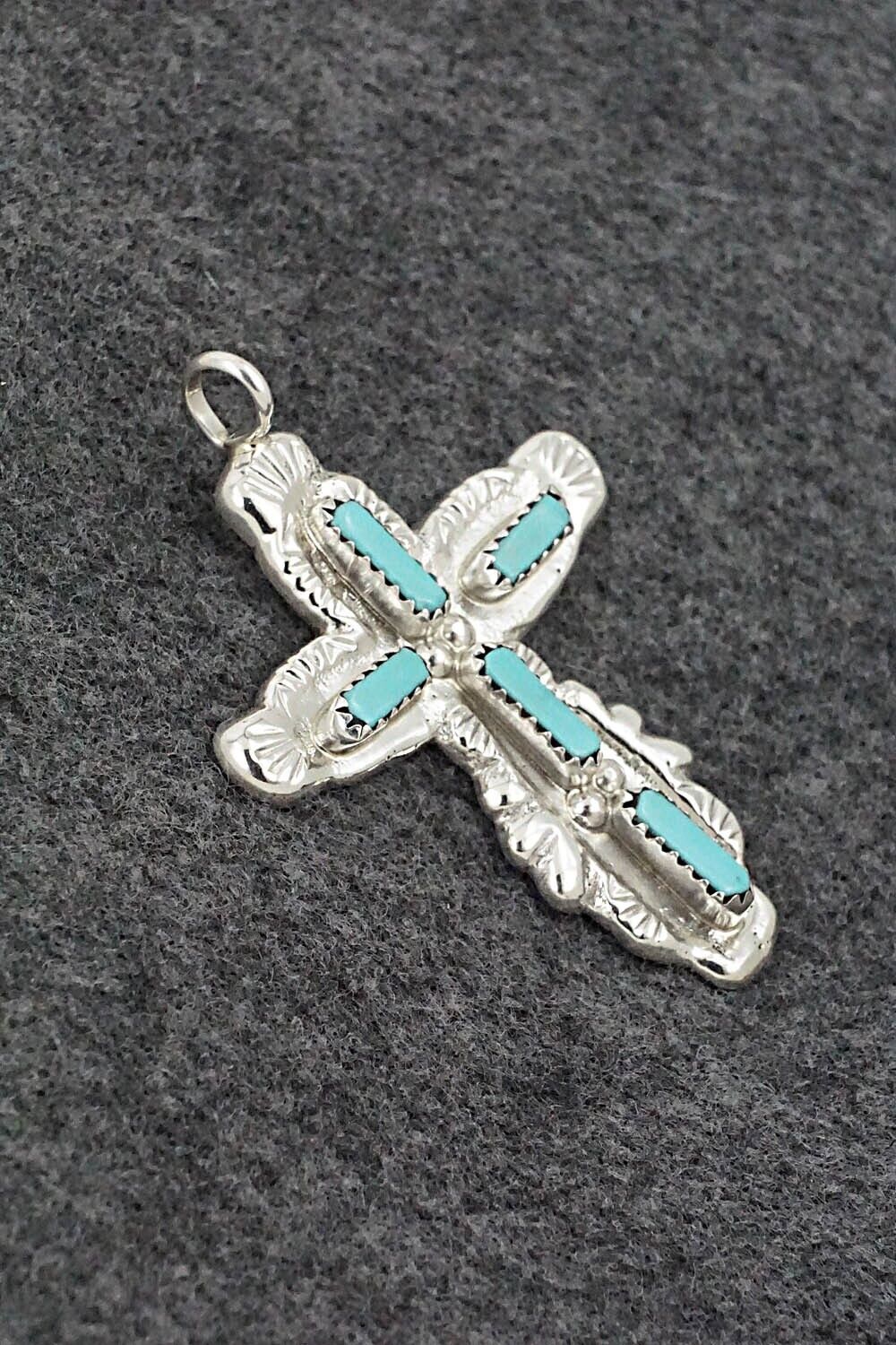 Turquoise & Sterling Silver Pendant - Verona Quam