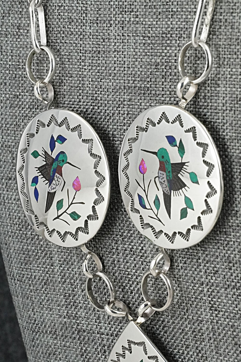 Multi-Stone & Sterling Silver Necklace - Raymond Boyd