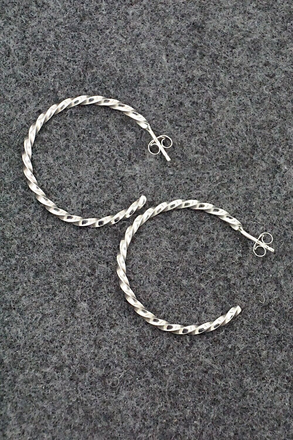 Sterling Silver Hoop Earrings - Elaine Tahe
