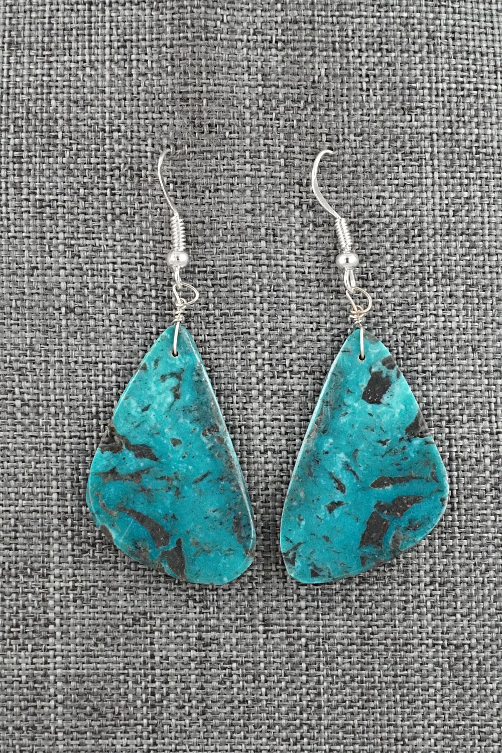 Turquoise & Sterling Silver Earrings - Louise Pete