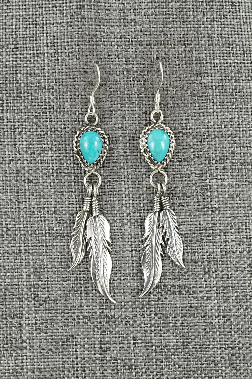 Turquoise & Sterling Silver Earrings - Isabelle Yazzie