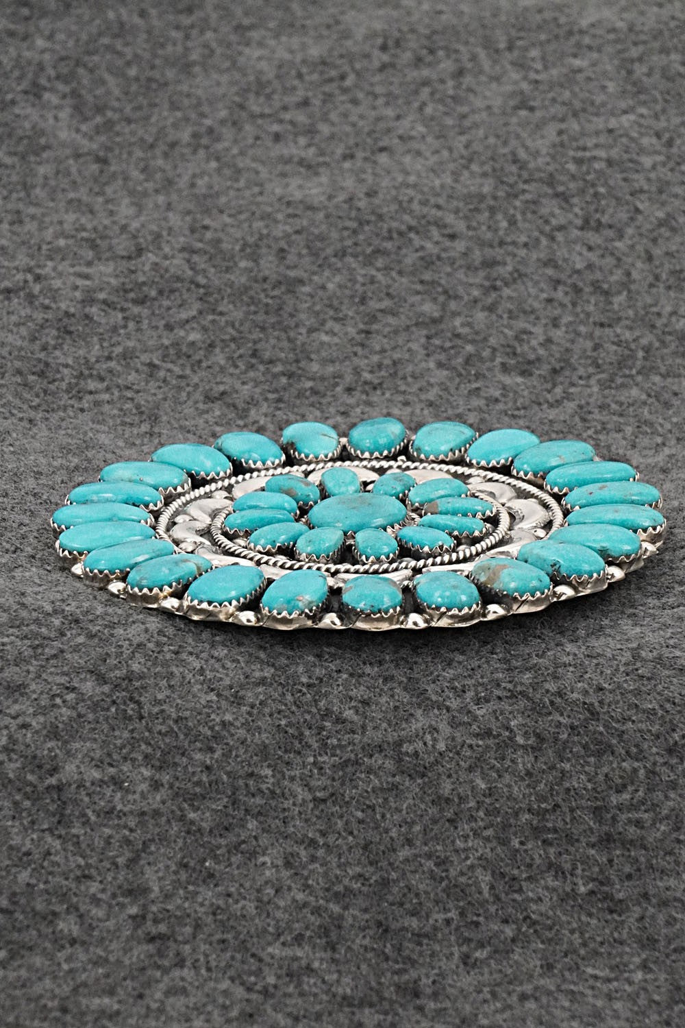 Turquoise & Sterling Silver Pendant / Pin - Jesse Williams