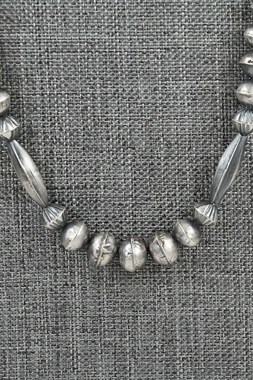 Sterling Silver Navajo Pearl Necklace 28" - Vintage