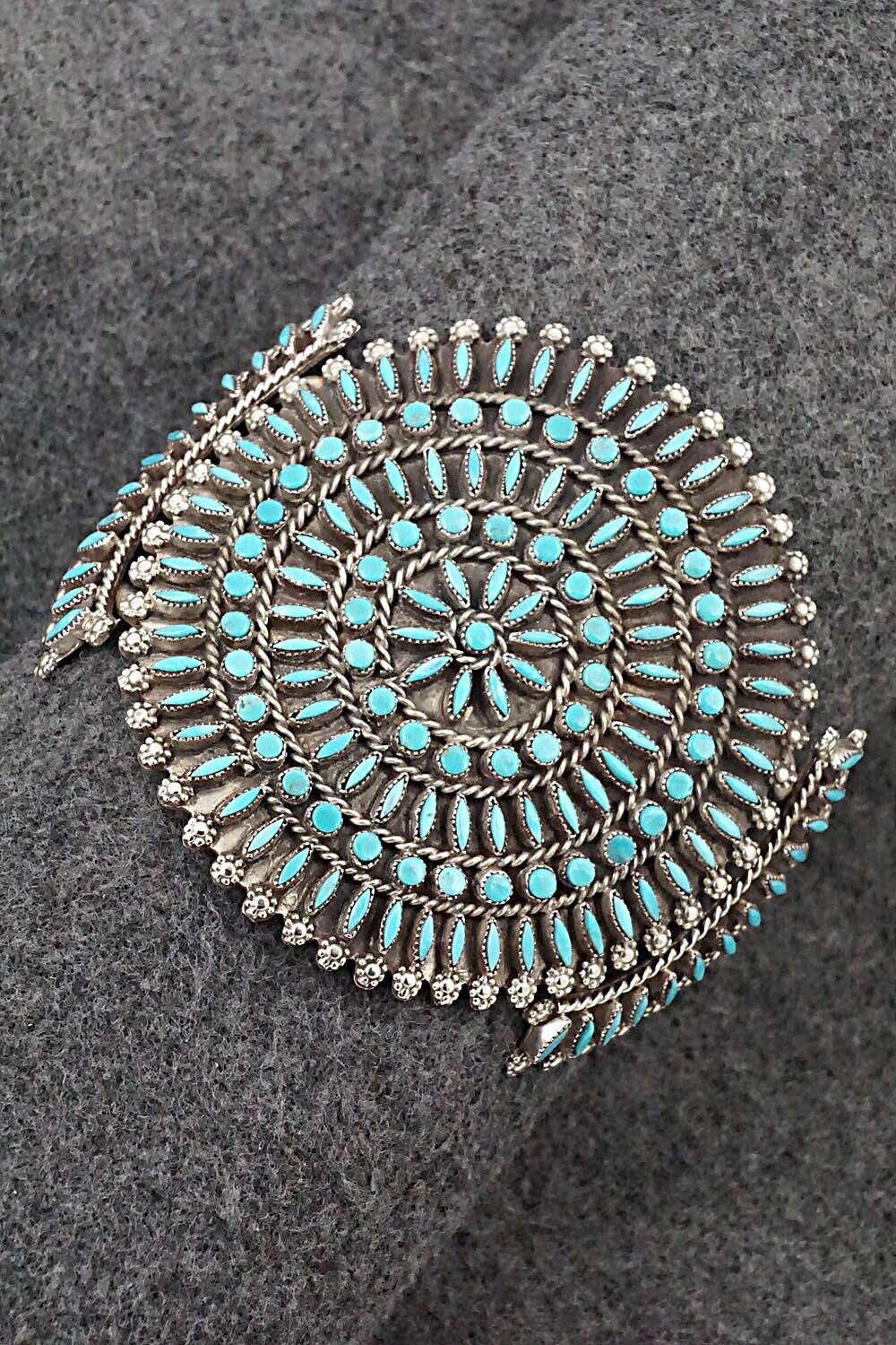 Turquoise & Sterling Silver Bracelet - Merlinda Chavez