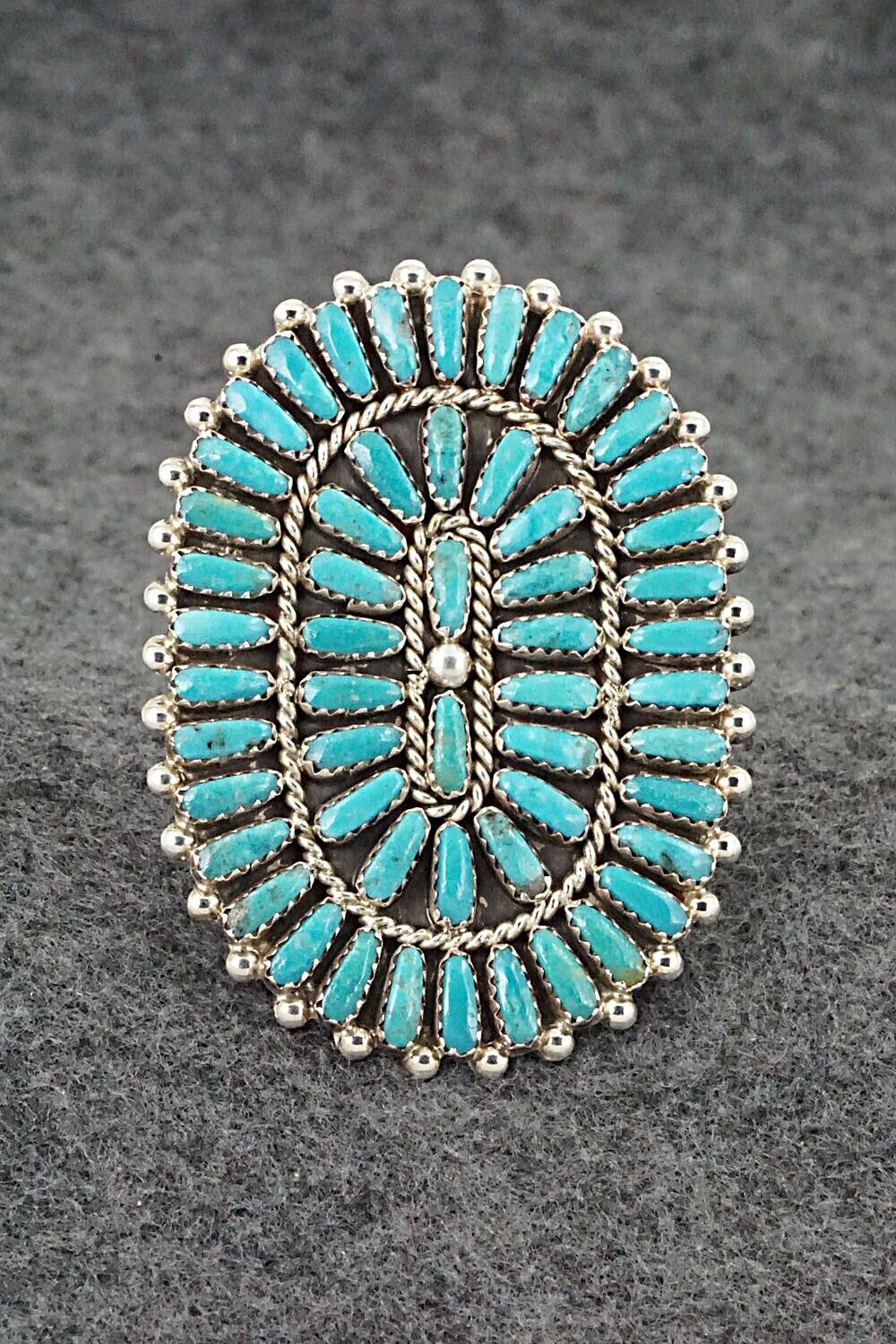 Turquoise & Sterling Silver Ring - Philena Byjoe - Size 8