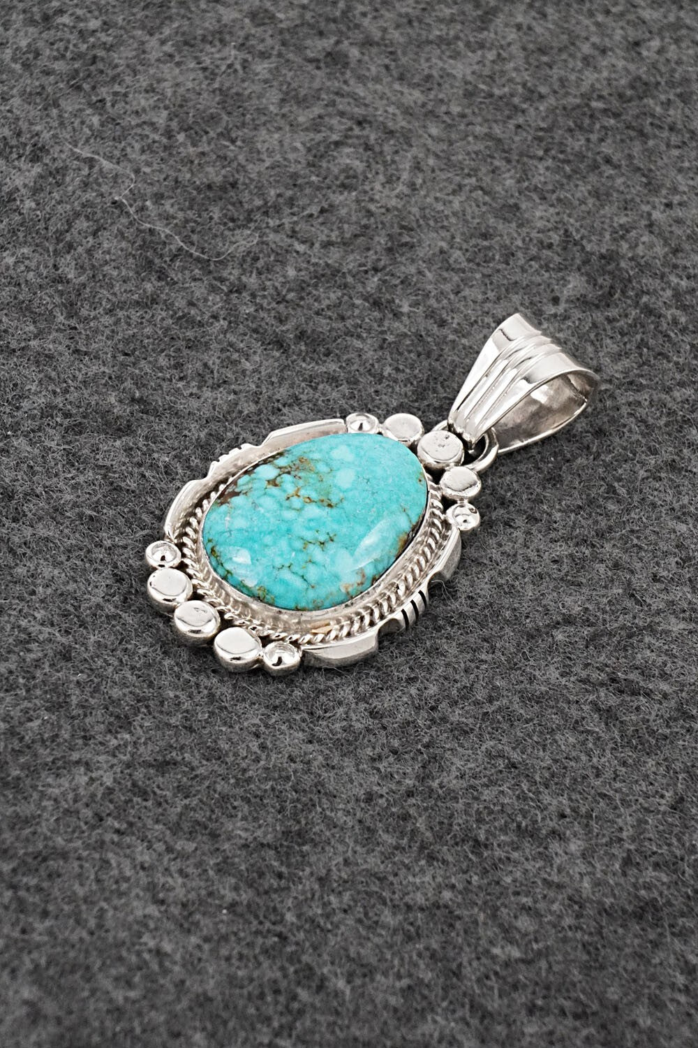 Turquoise & Sterling Silver Pendant - Daniel Benally