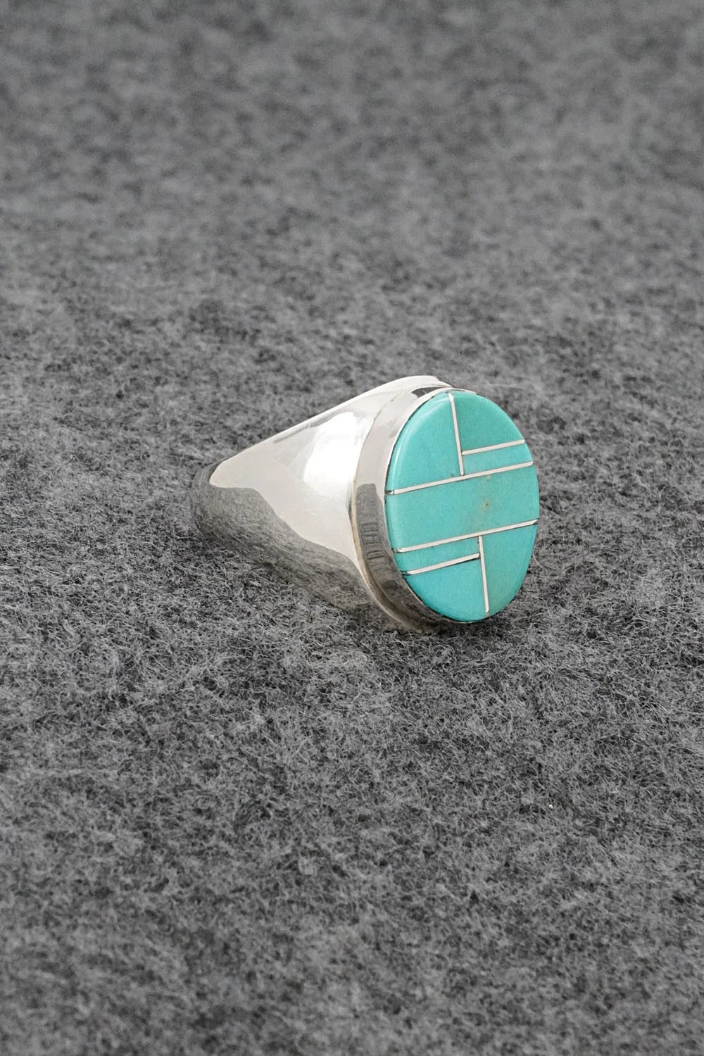 Turquoise & Sterling Silver Ring - Wilbert Gray - Size 9