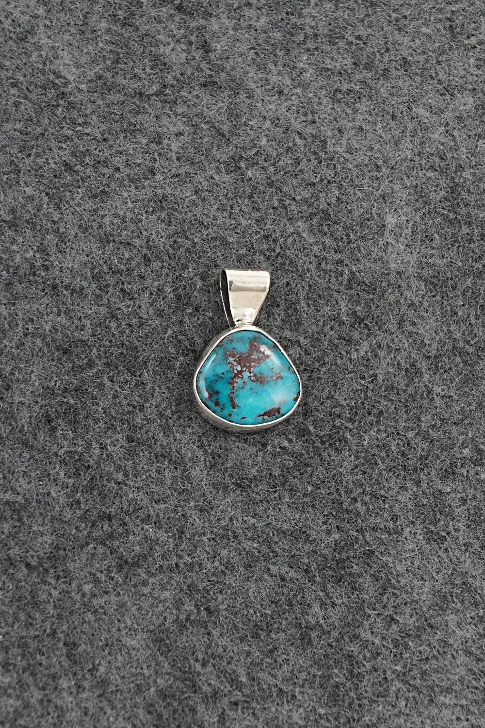 Turquoise & Sterling Silver Pendant - Rena Begay