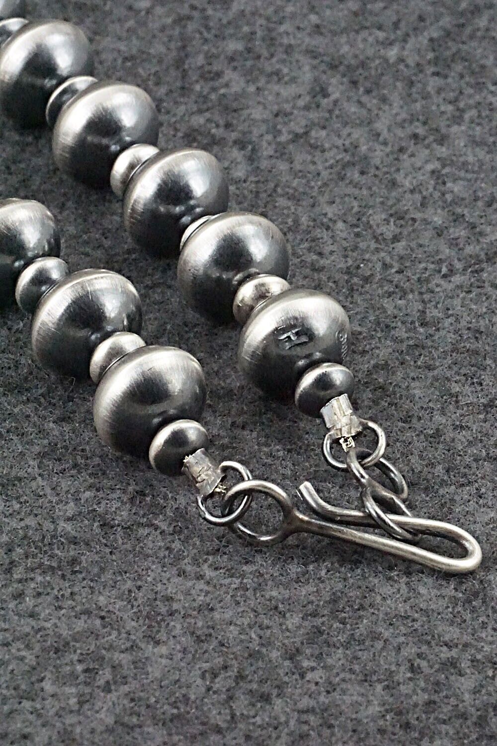 Sterling Silver Navajo Pearl Necklace 16" - Tonisha Haley