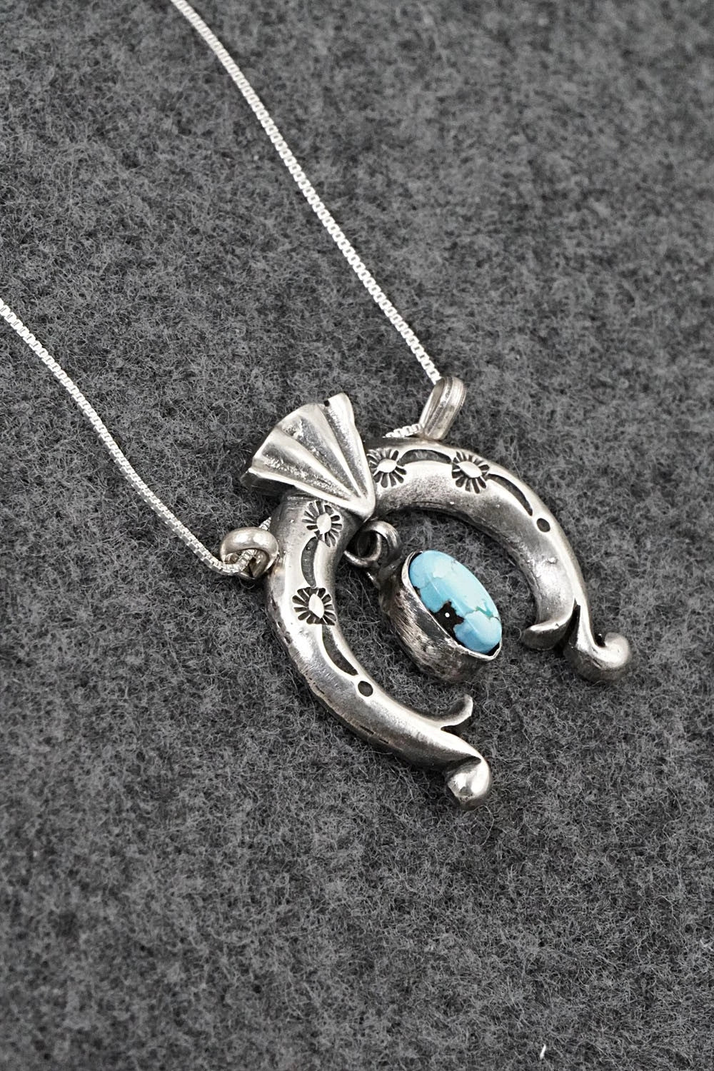 Turquoise & Sterling Silver Necklace - Gary Shorty