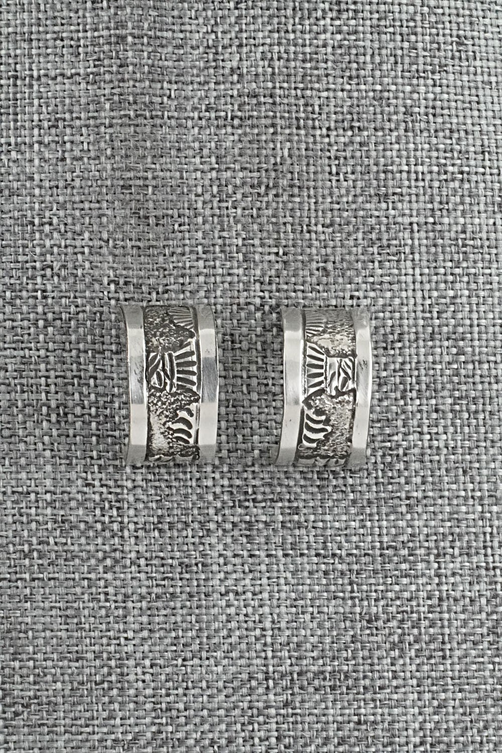 Sterling Silver Hoop Earrings - Elaine Becenti