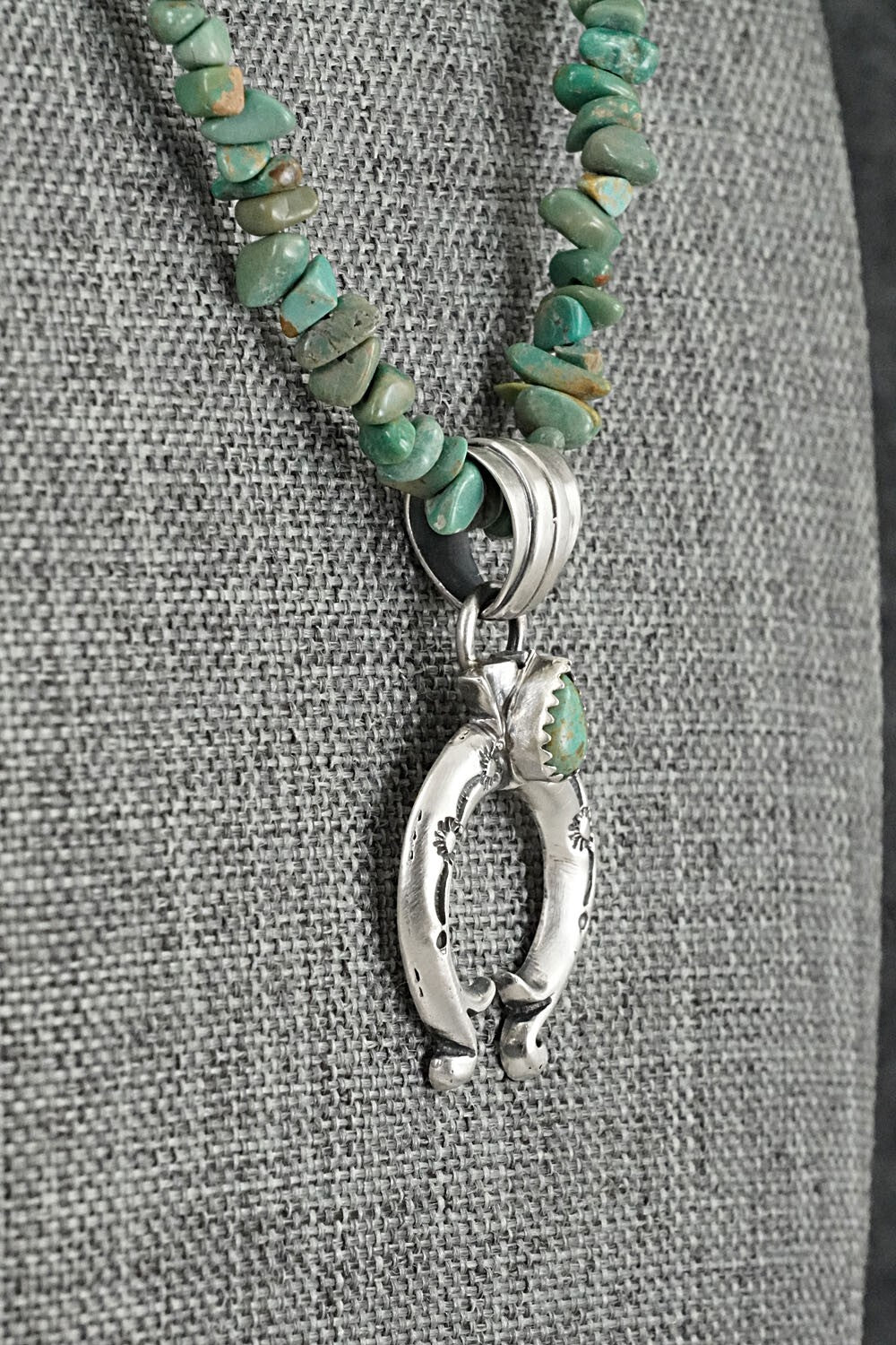 Turquoise & Sterling Silver Necklace 18" - Louise Joe