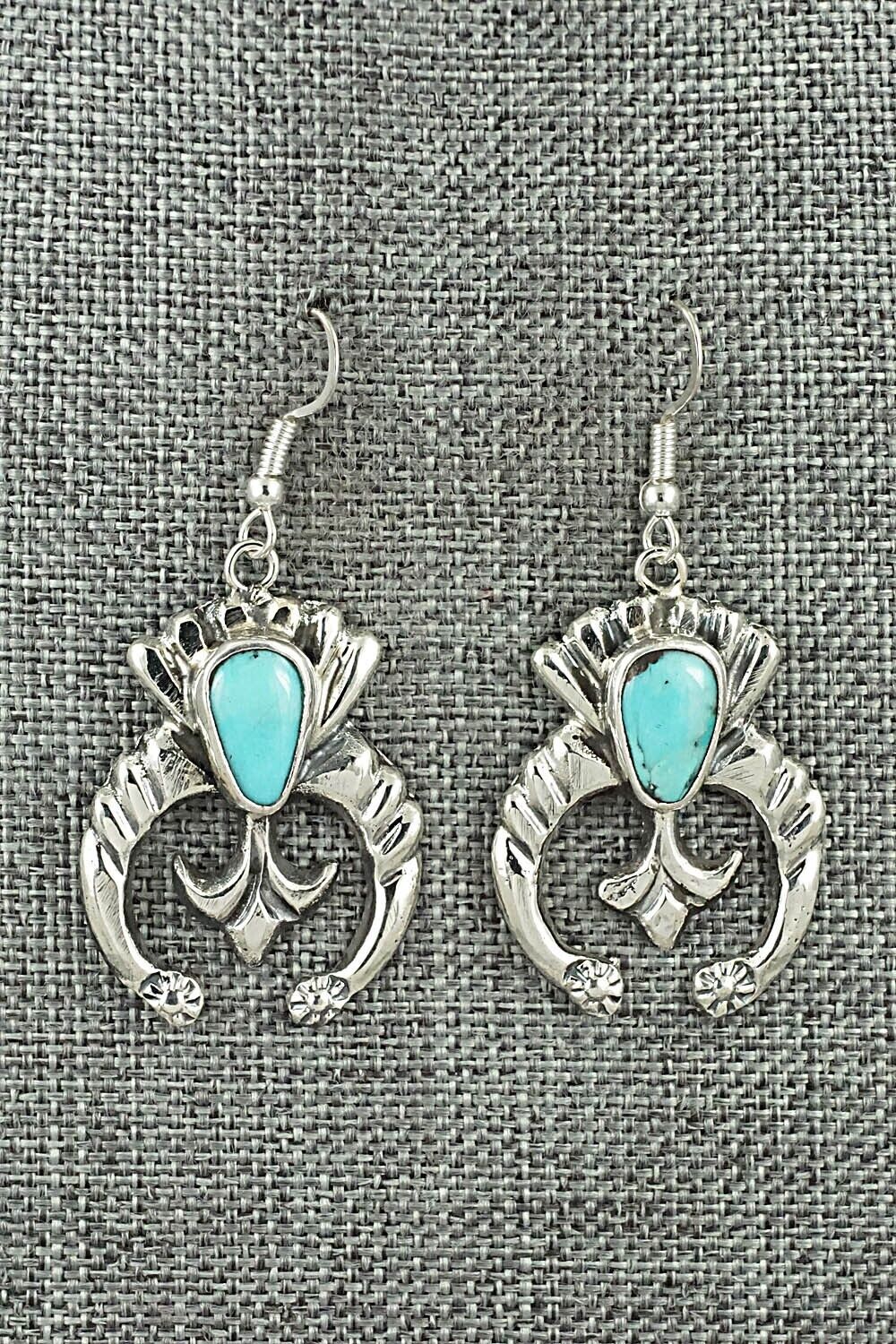 Turquoise & Sterling Silver Earrings - Mike Platero