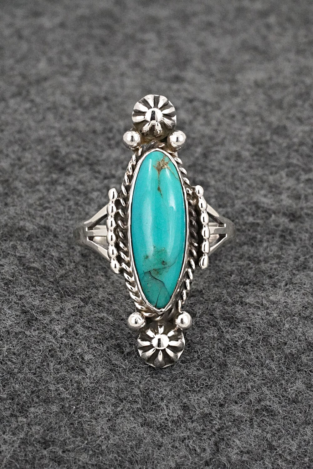 Turquoise & Sterling Silver Ring - Daniel Benally - Size 8