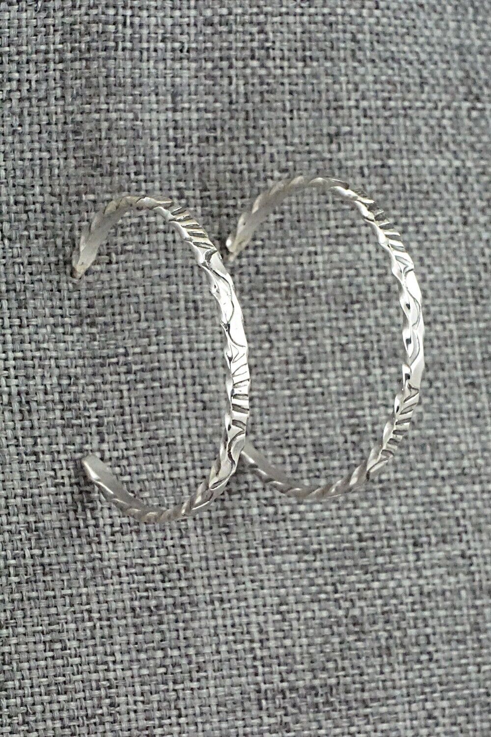 Sterling Silver Hoop Earrings - Elaine Tahe