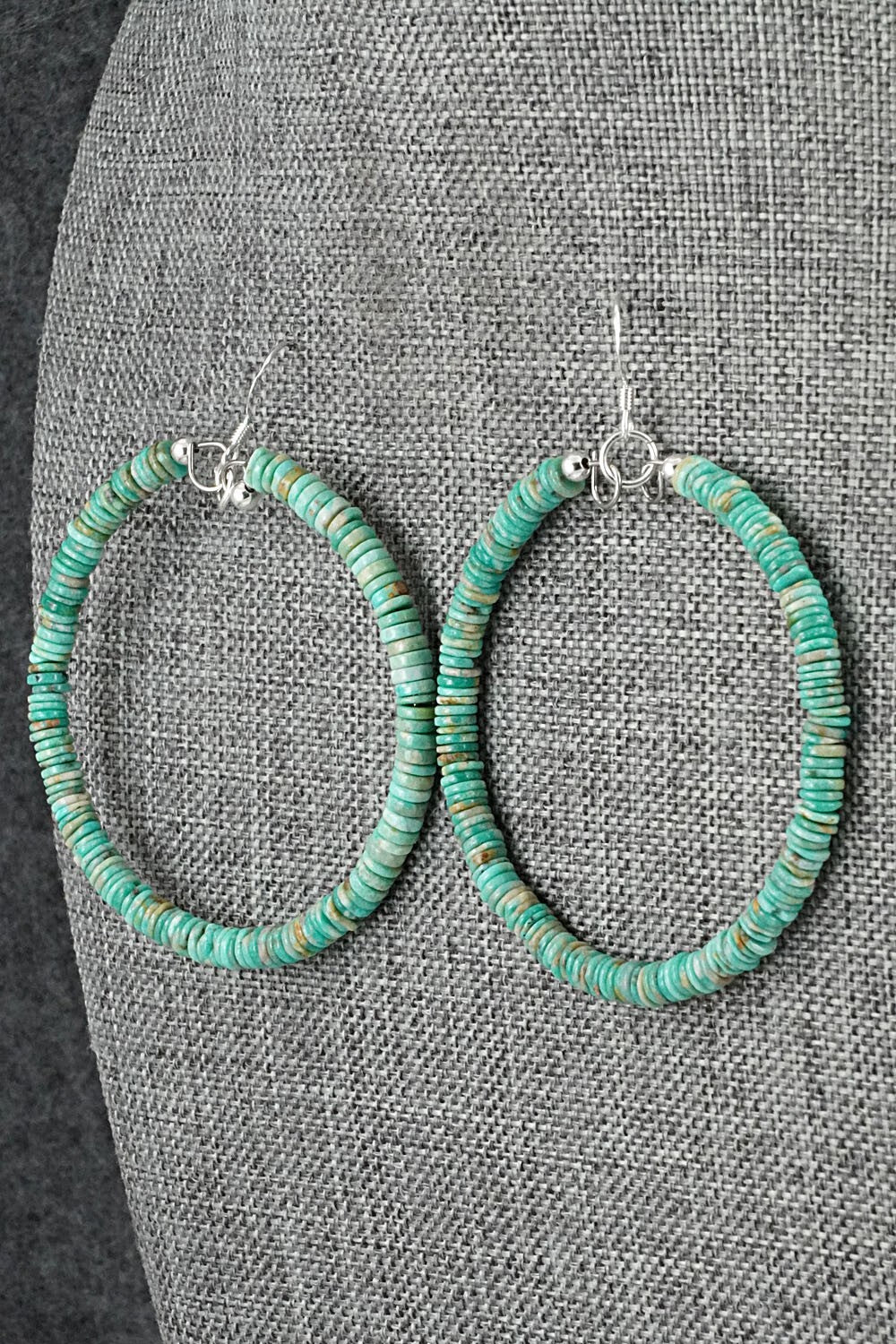 Turquoise & Sterling Silver Earrings - Doreen Jake