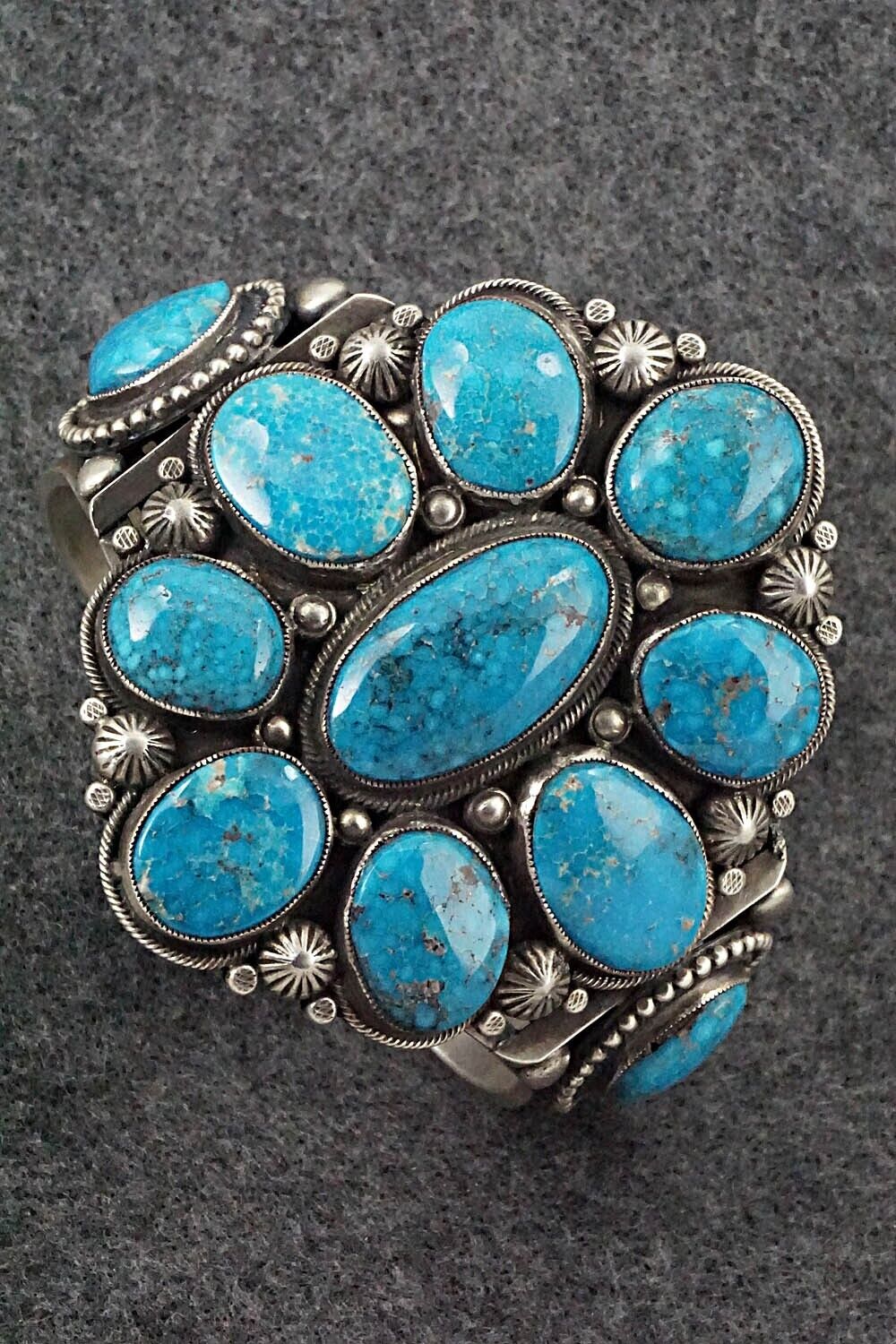 Turquoise and Sterling Silver Bracelet - Calvin Martinez