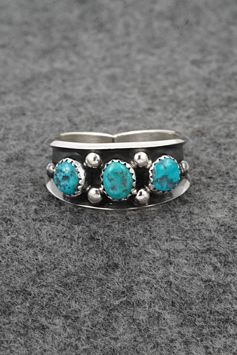 Turquoise & Sterling Silver Ring - Paul Largo - Size 13