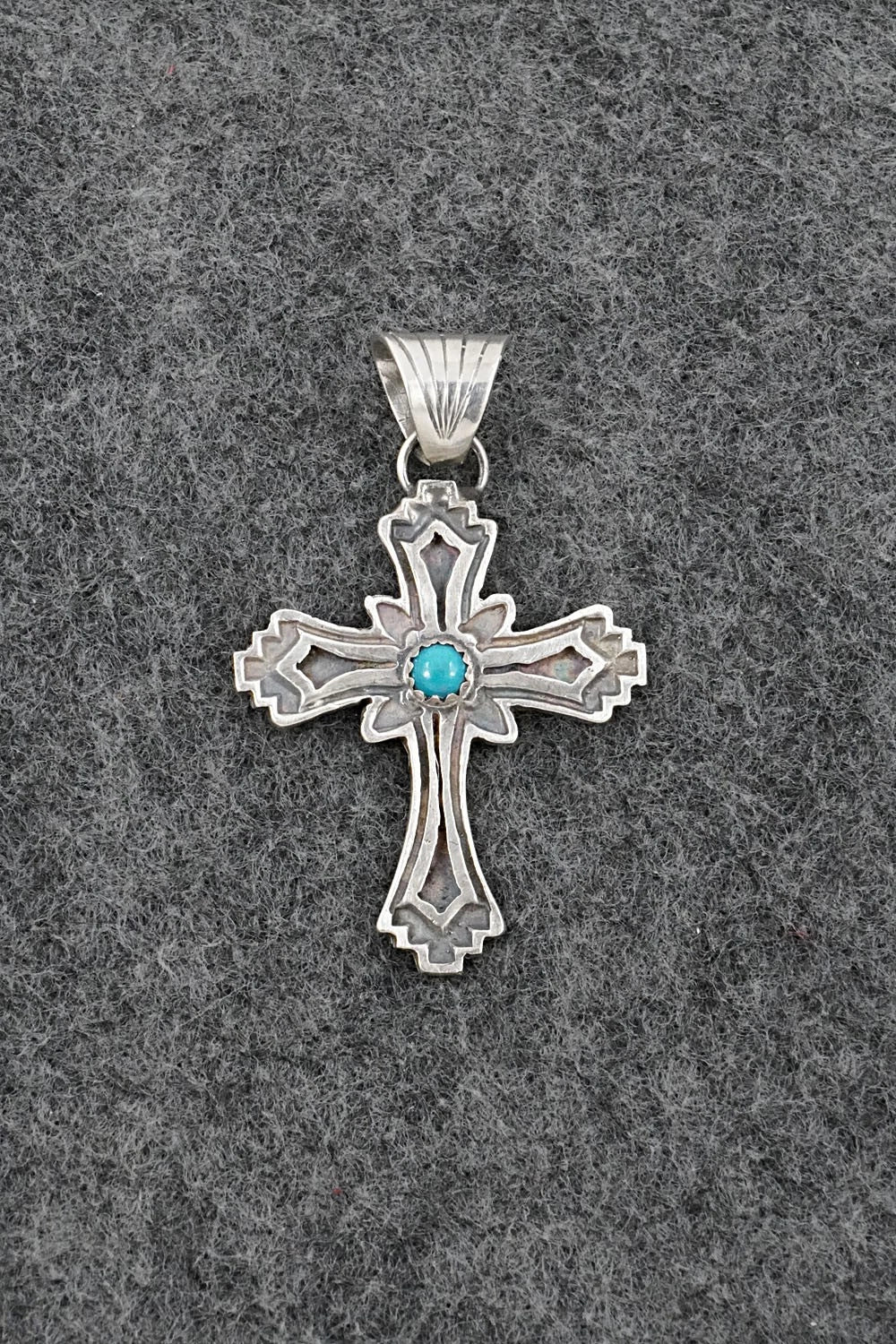 Turquoise & Sterling Silver Pendant - Robertson Martinez