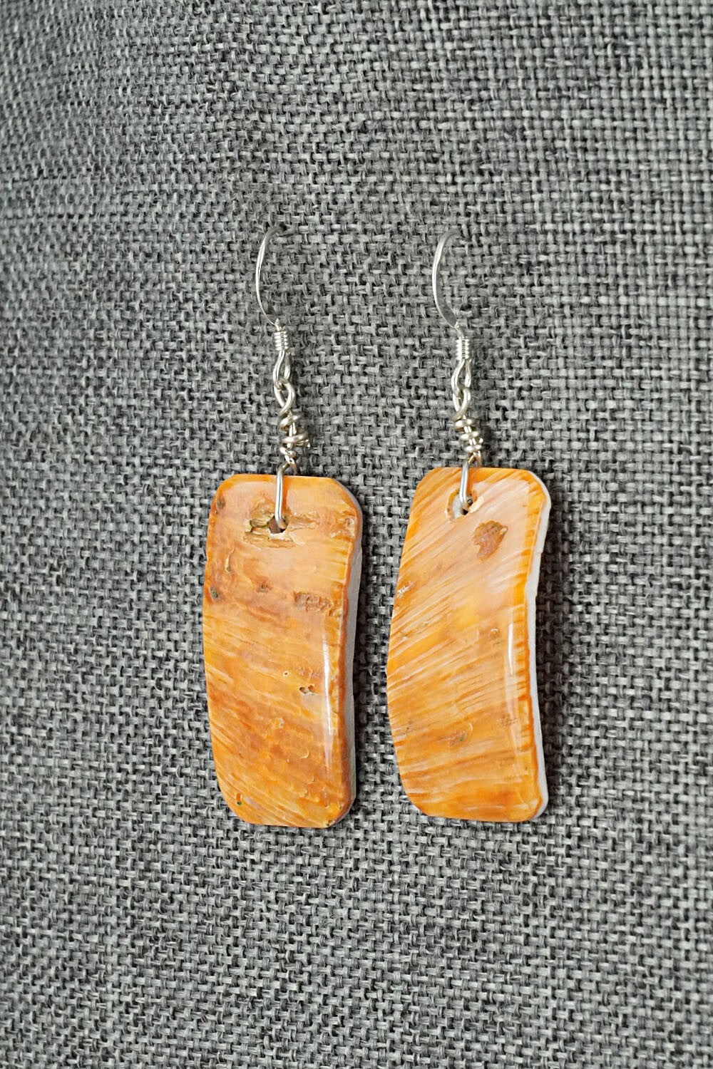 Spiny Oyster & Sterling Silver Earrings - Louise Joe