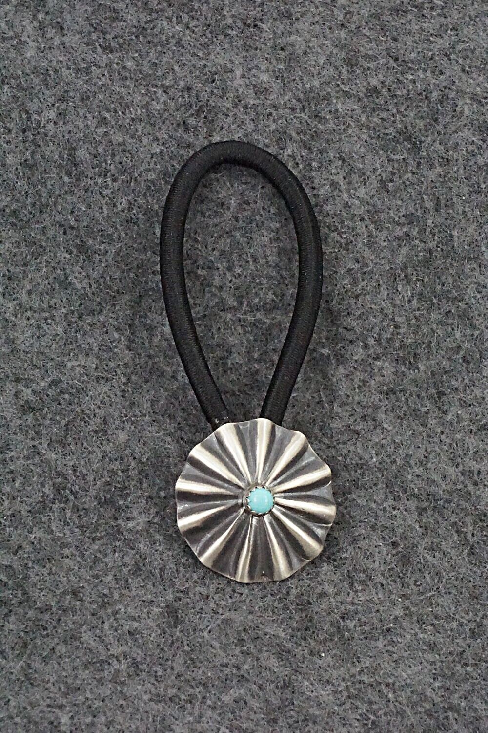 Turquoise & Sterling Silver Hair Tie - Arlene Soce
