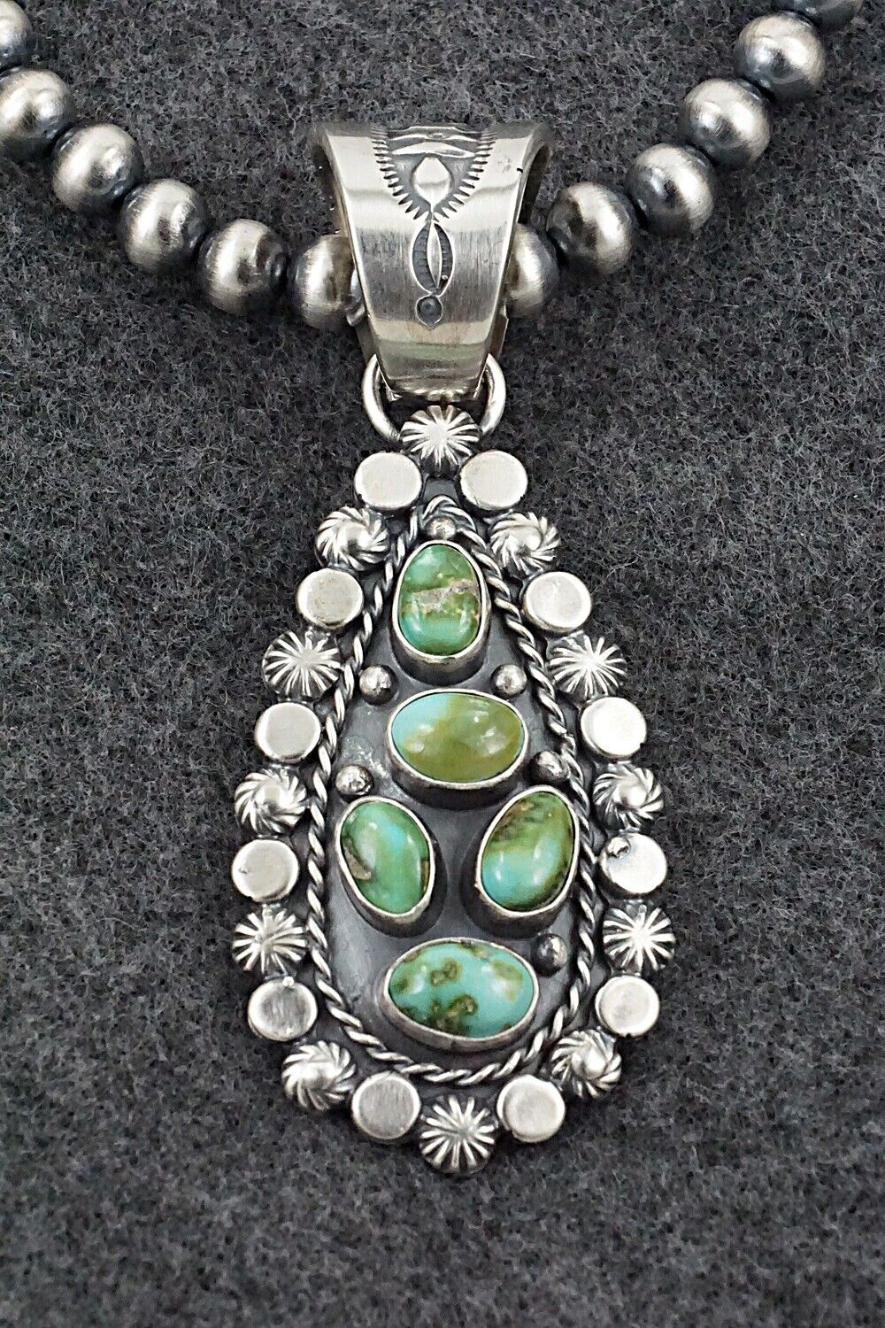Turquoise & Sterling Silver Necklace - Adrienne Gordon