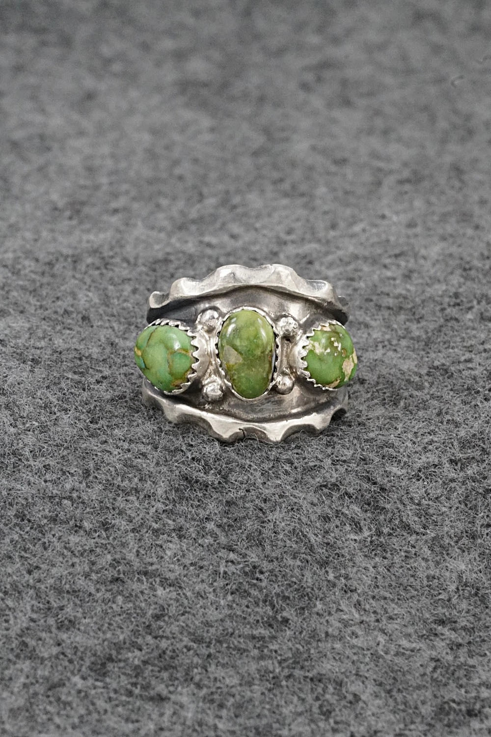 Turquoise & Sterling Silver Ring - Genevieve Francisco - Size 8