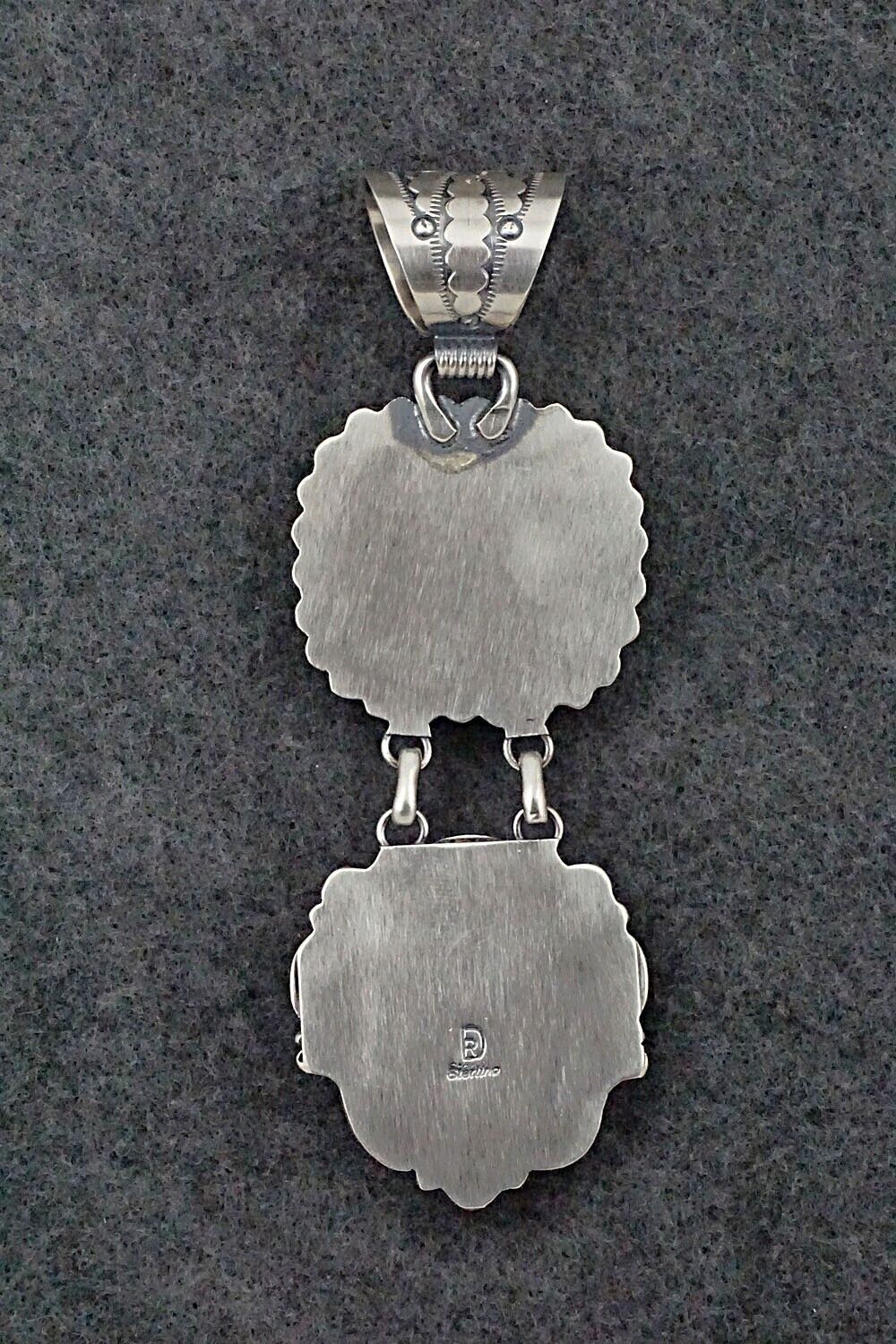 Turquoise & Sterling Silver Pendant - Raymond Delgarito
