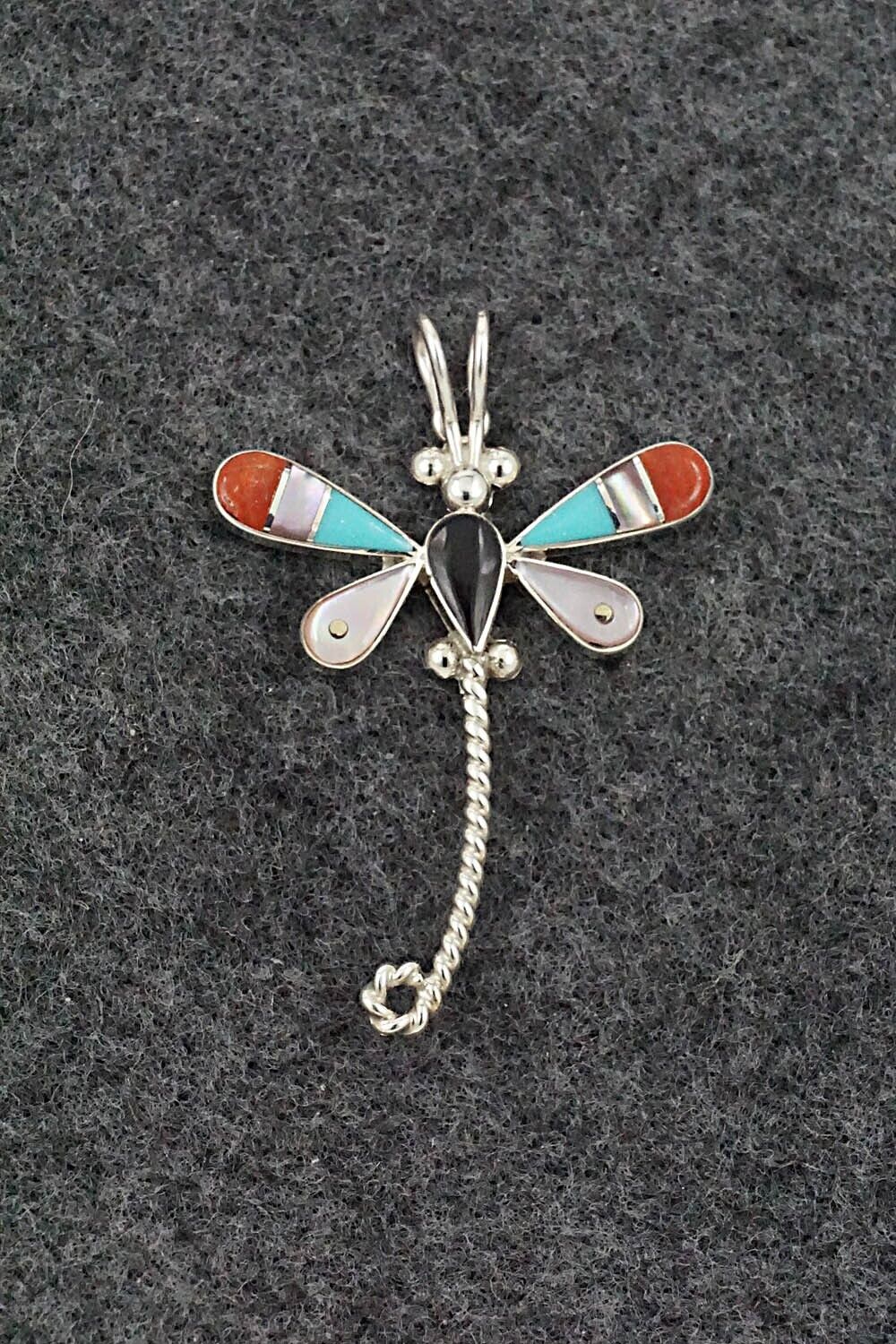 Multi-Stone & Sterling Silver Pendant - Lyndon Ahiyite