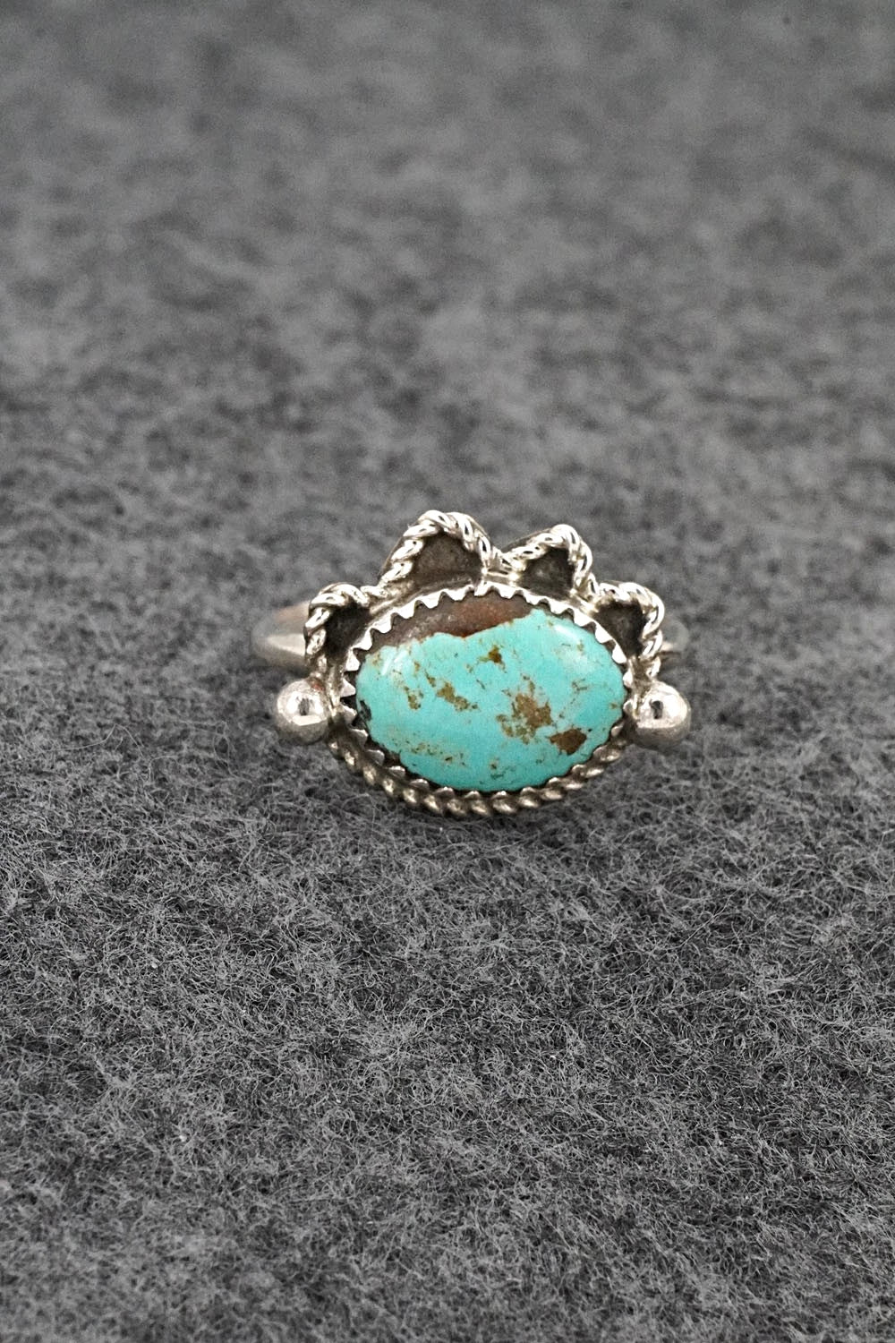 Turquoise & Sterling Silver Ring - Cody Nez - Size 7.5