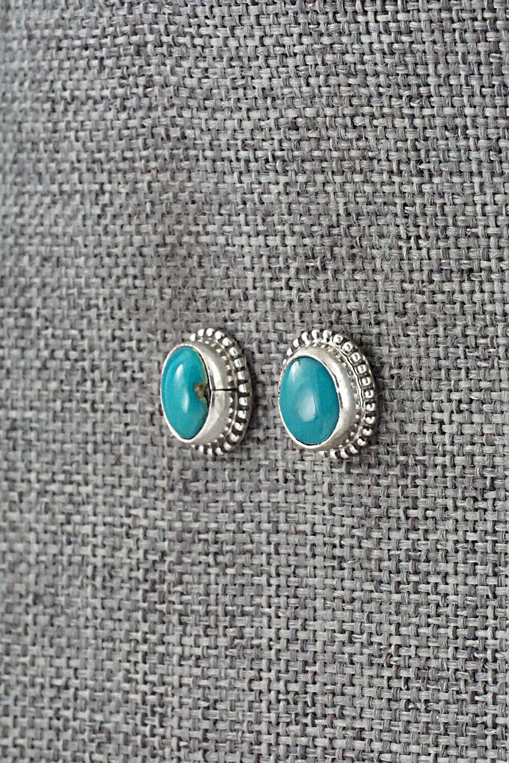Turquoise & Sterling Silver Earrings - Rosemary Saunders
