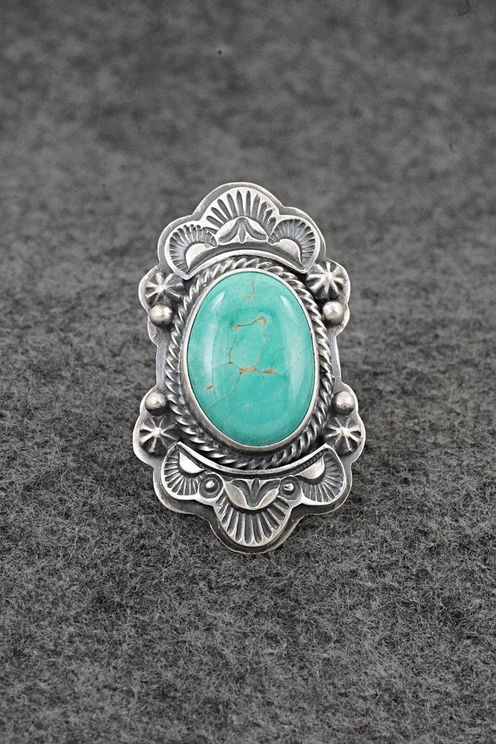 Turquoise & Sterling Silver Ring - Randy Boyd - Size 6