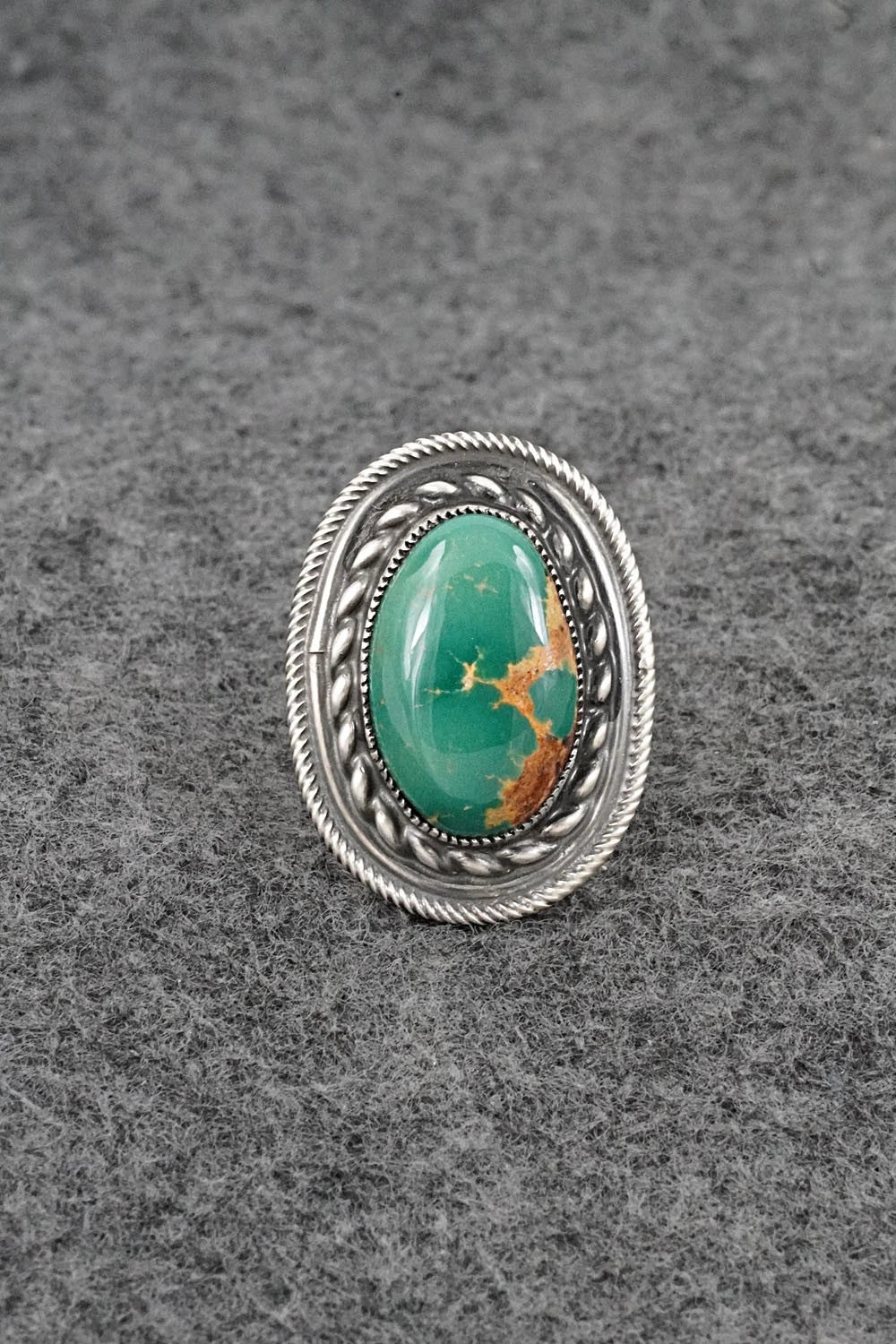 Turquoise & Sterling Silver Ring - Calvin Martinez - Size 7