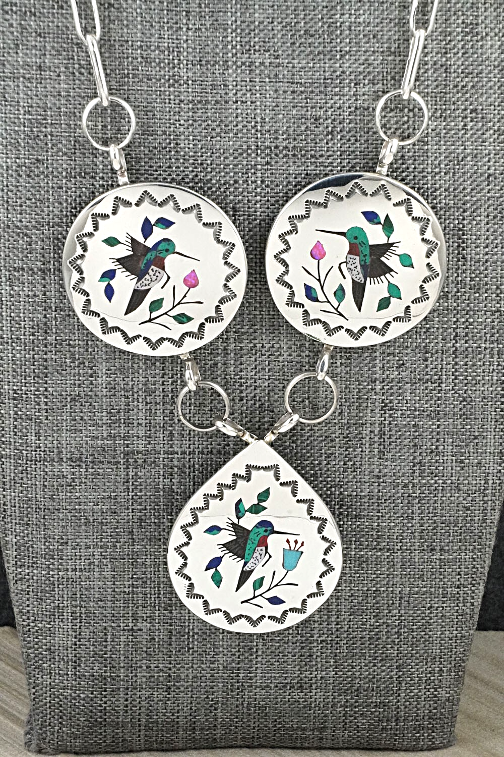 Multi-Stone & Sterling Silver Necklace - Raymond Boyd