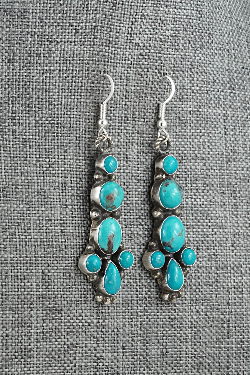 Turquoise & Sterling Silver Earrings - Devin Brown