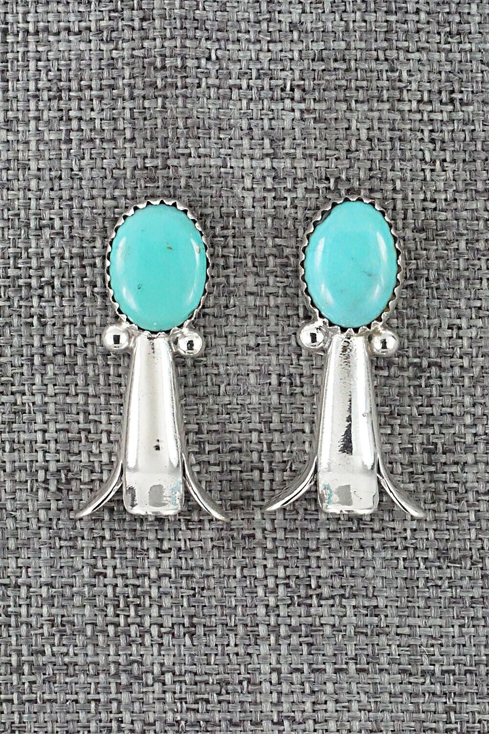Turquoise & Sterling Silver Blossom Earrings - Jameson Garcia