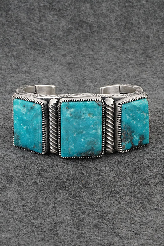 Turquoise & Sterling Silver Bracelet - Mark Yazzie