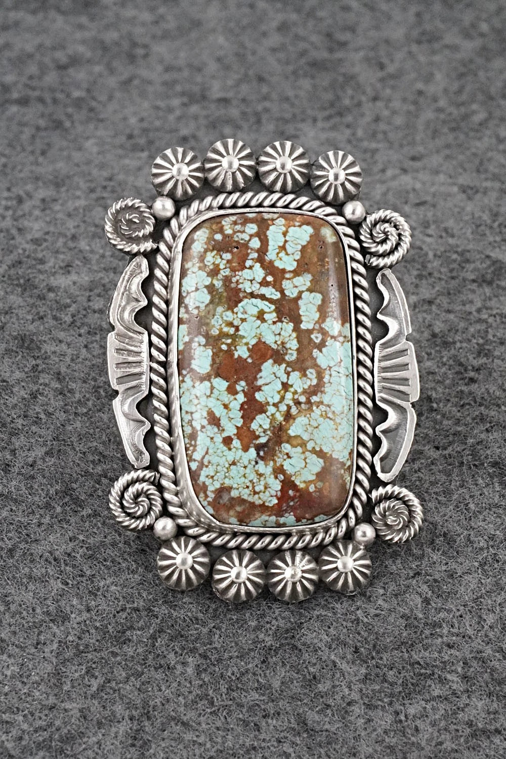 Turquoise & Sterling Silver Ring - Michael Calladitto - Size 9