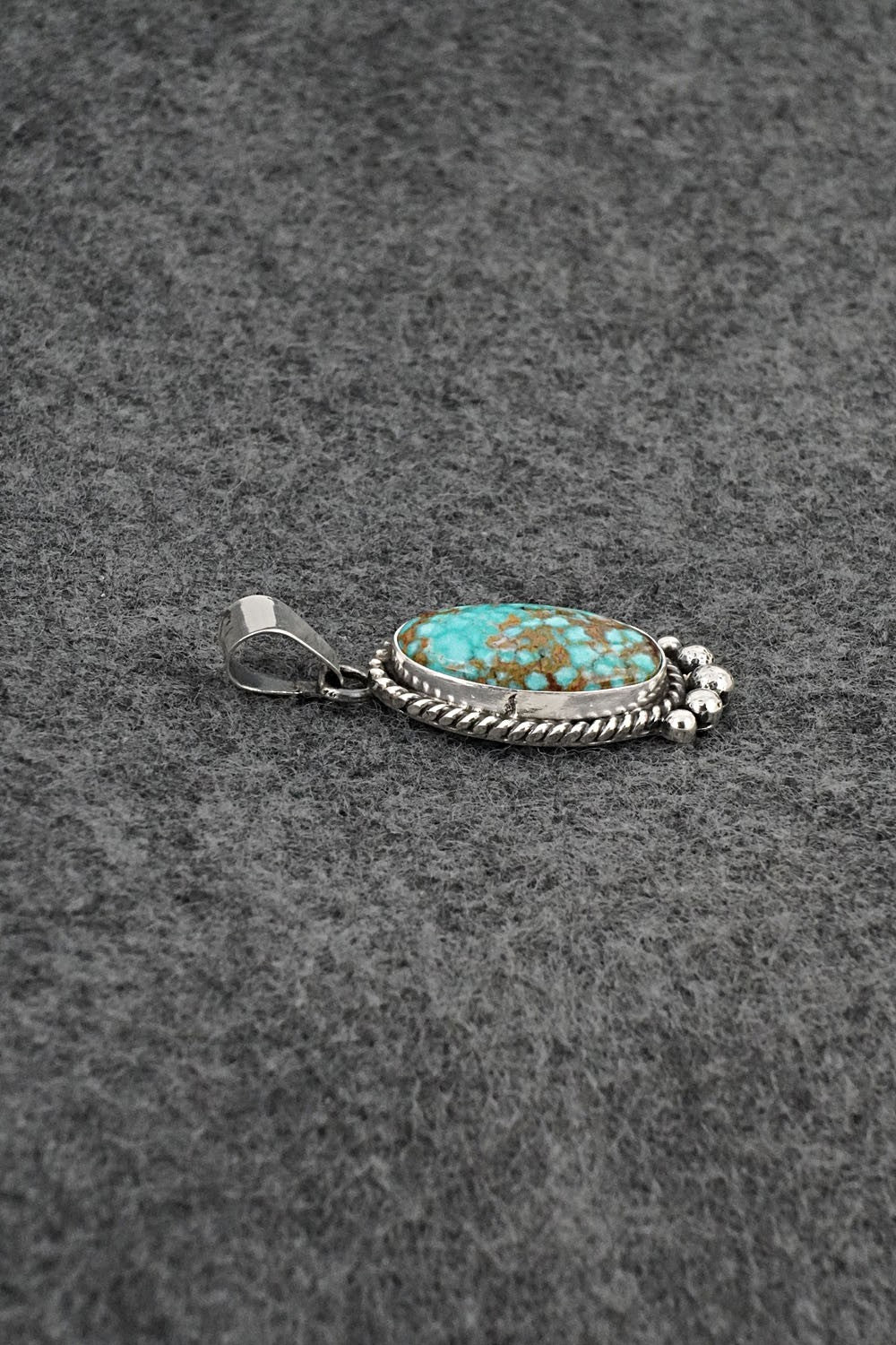 Turquoise & Sterling Silver Pendant - Eugene Gruber