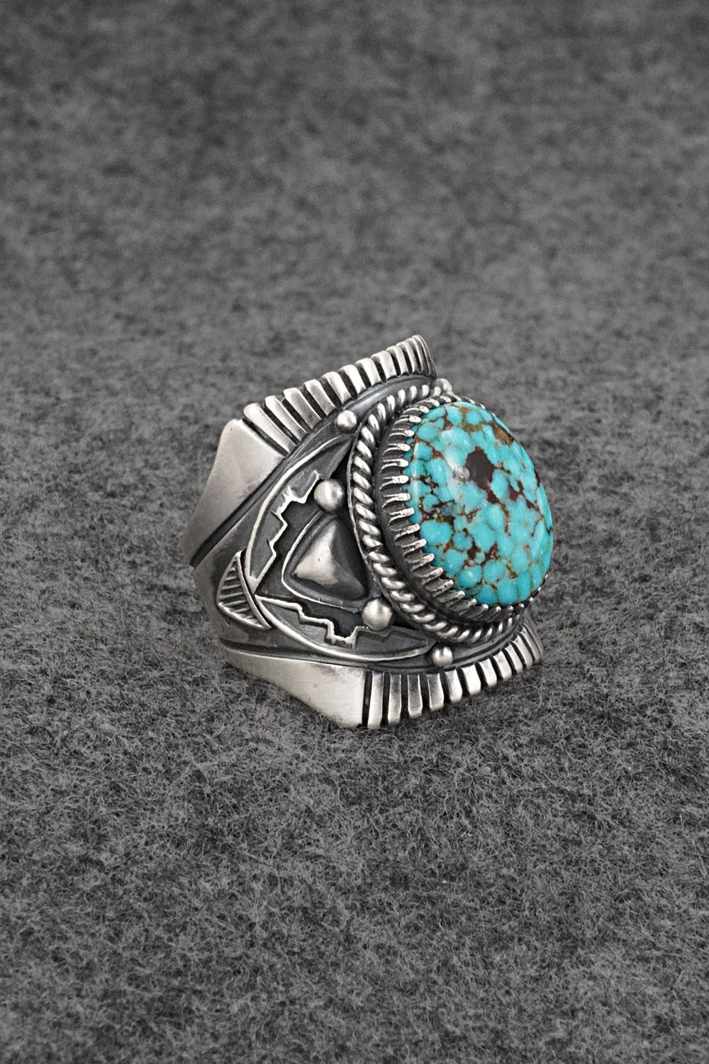 Turquoise & Sterling Silver Ring - Derrick Gordon - Size 11