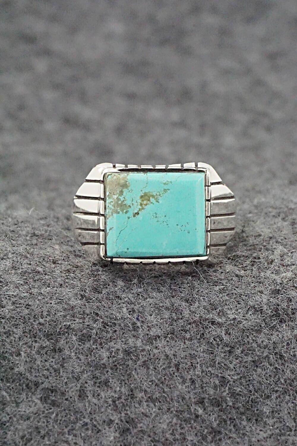 Turquoise & Sterling Silver Ring - Trevor Jack - Size 11.75