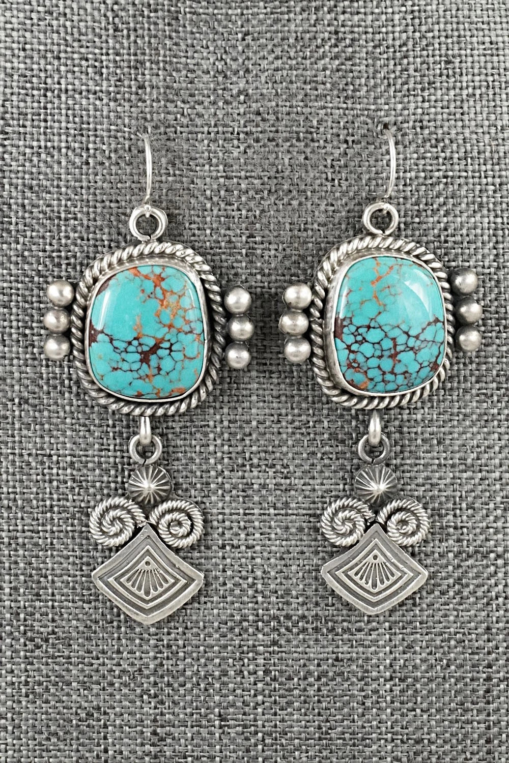 Turquoise & Sterling Silver Earrings - Michael Calladitto