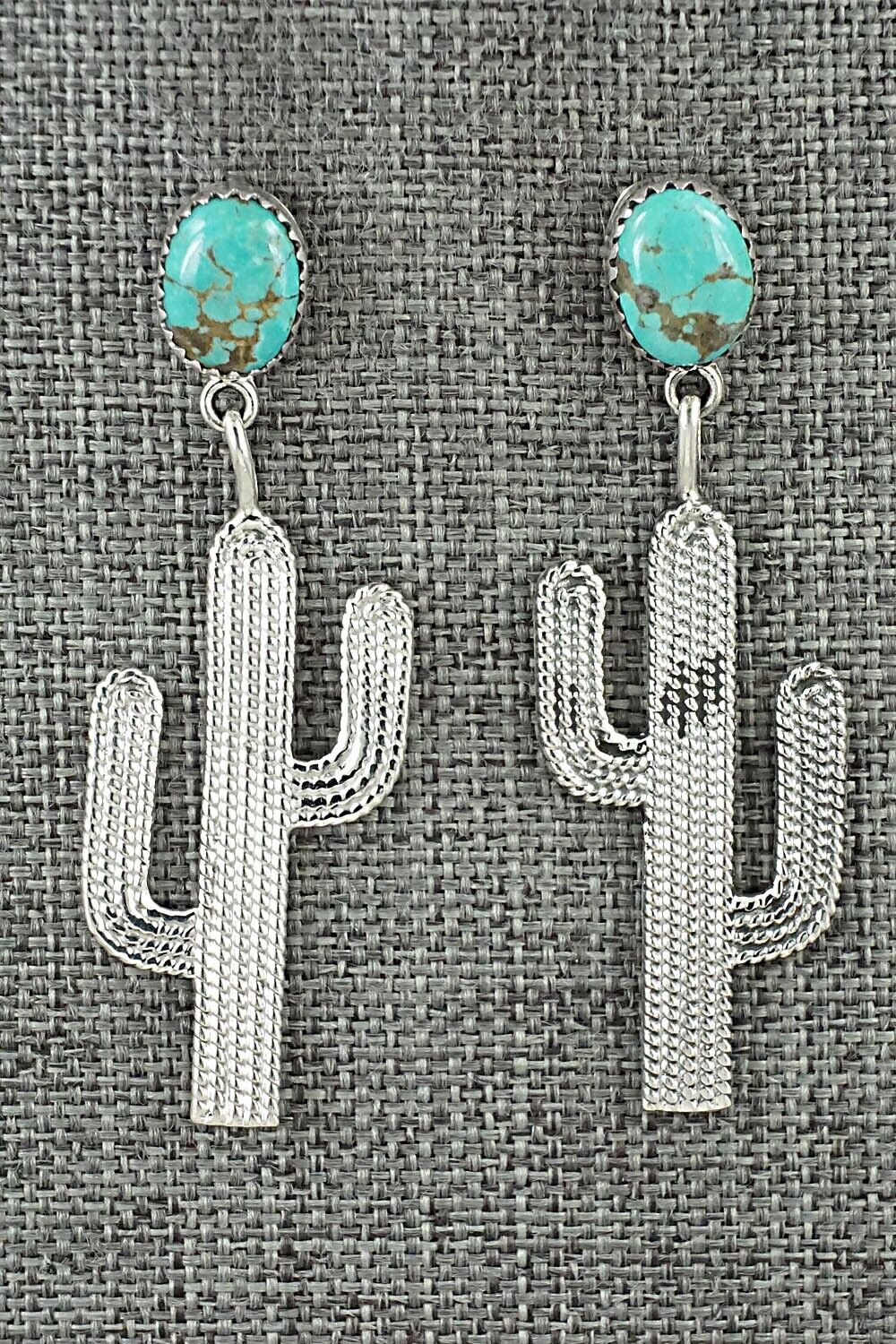 Turquoise & Sterling Silver Earrings - Verley Betone