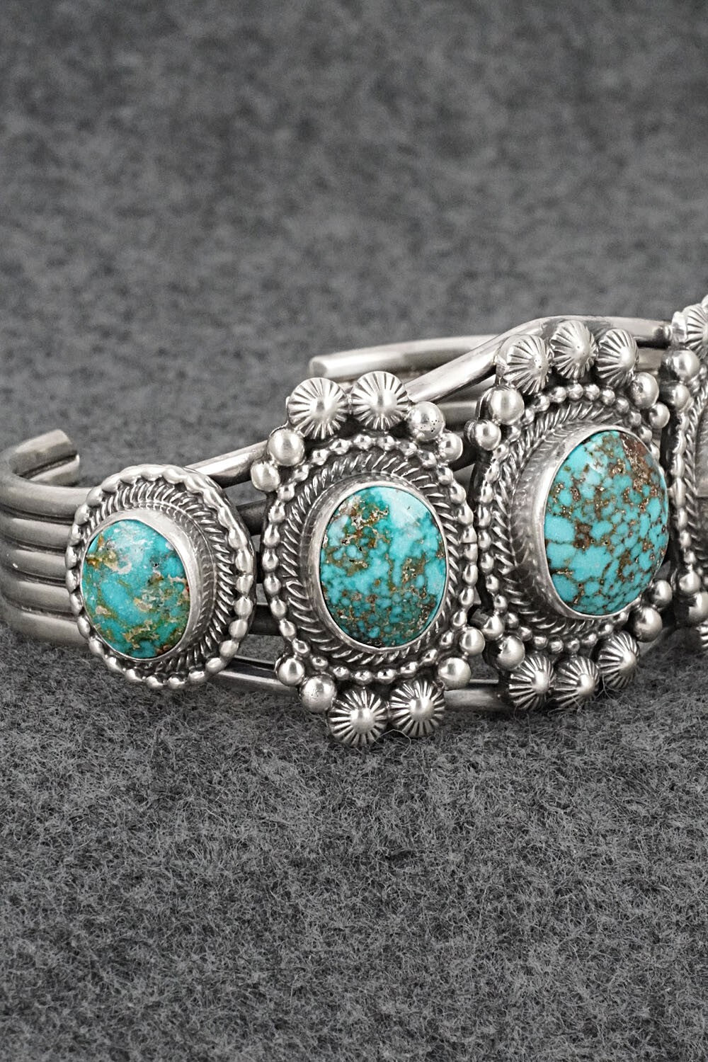 Turquoise and Sterling Silver Bracelet - Tom Lewis