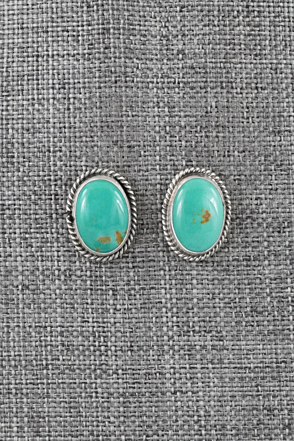 Turquoise & Sterling Silver Earrings - Rosemary Saunders