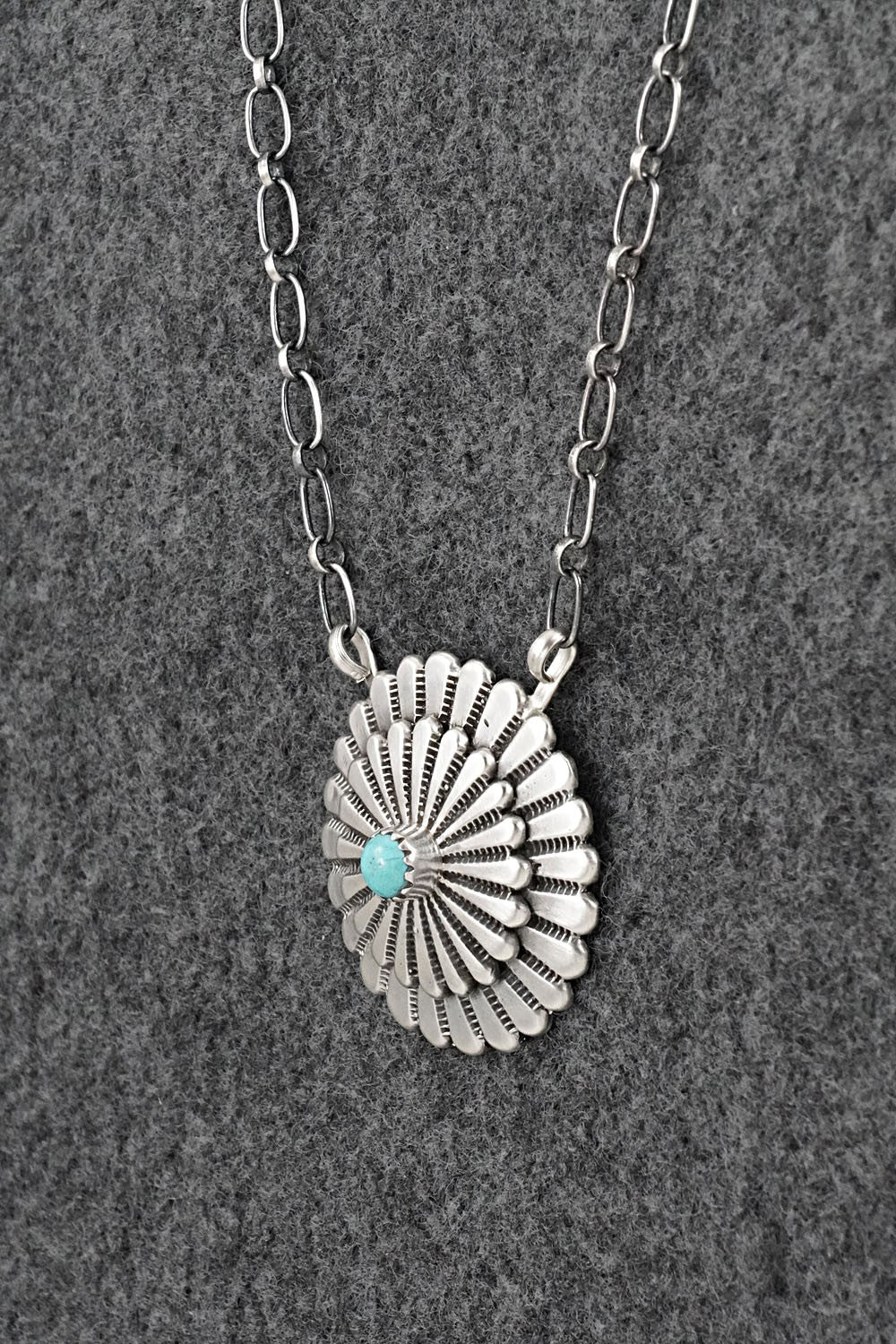 Turquoise & Sterling Silver Necklace - Sheldon Mariano