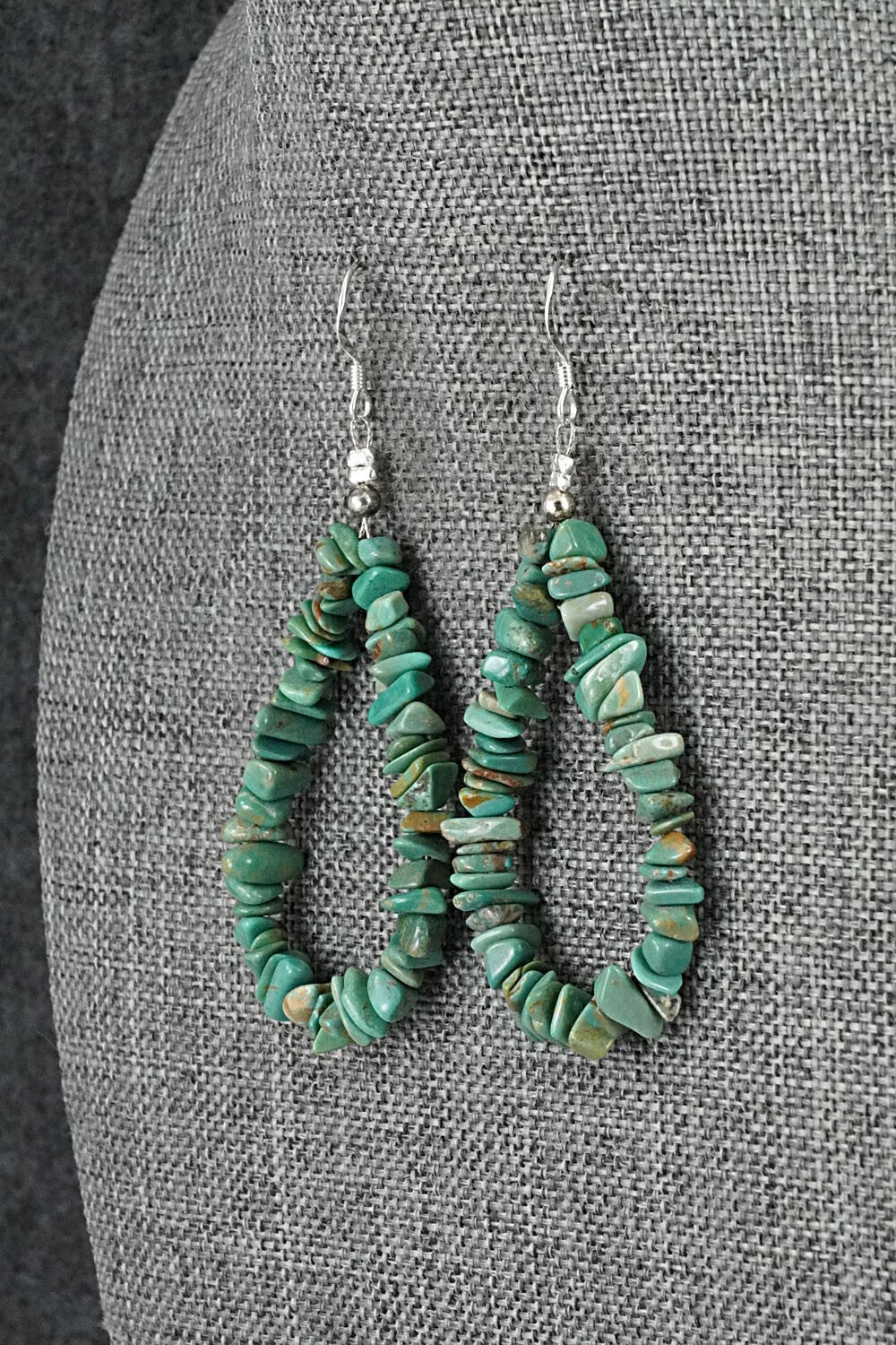 Turquoise & Sterling Silver Earrings - Doreen Jake