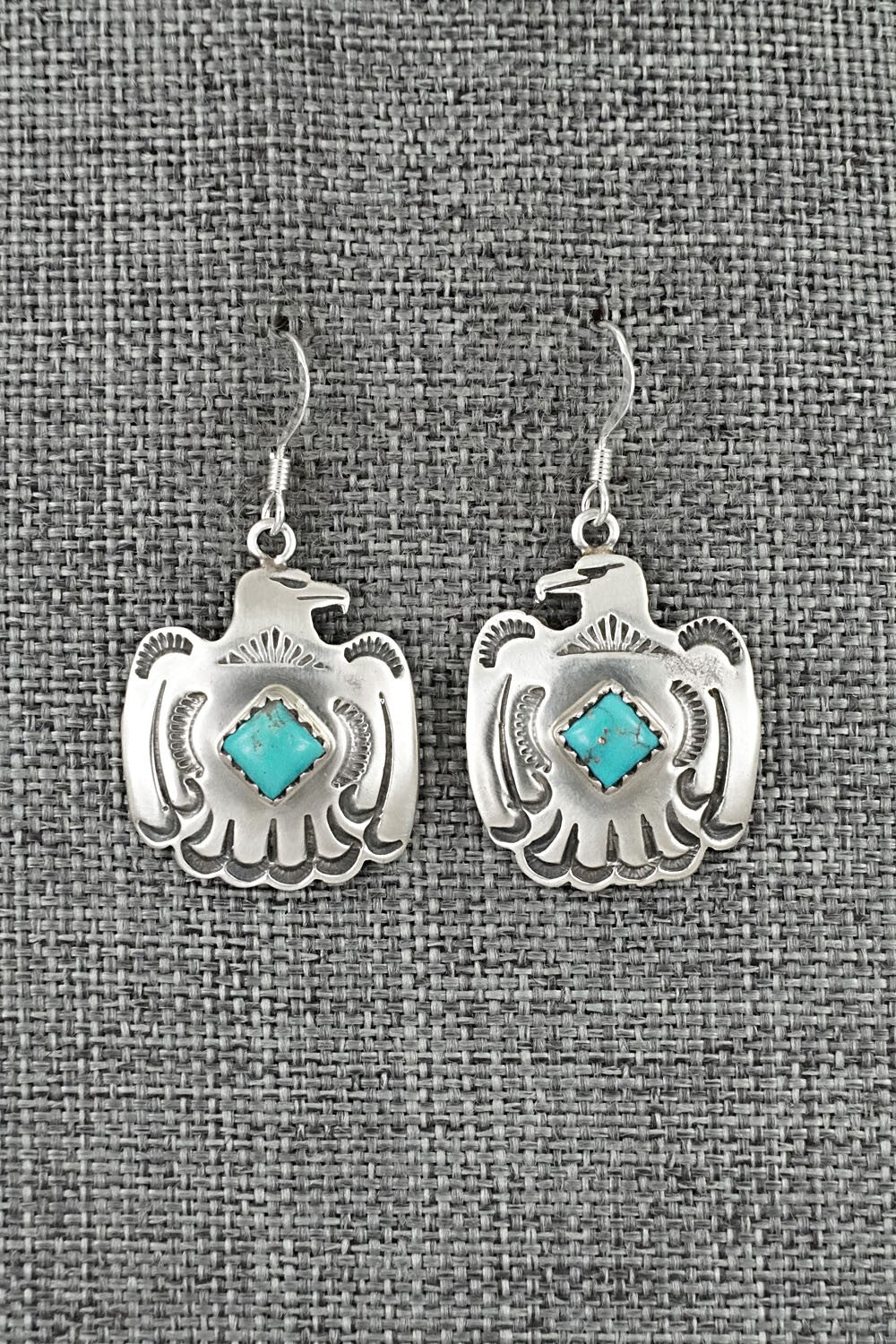 Turquoise & Sterling Silver Earrings - Verley Betone
