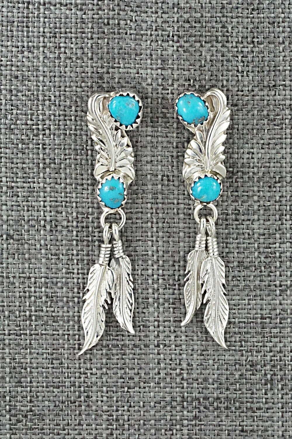 Turquoise & Sterling Silver Earrings - Adelarae Yazzie