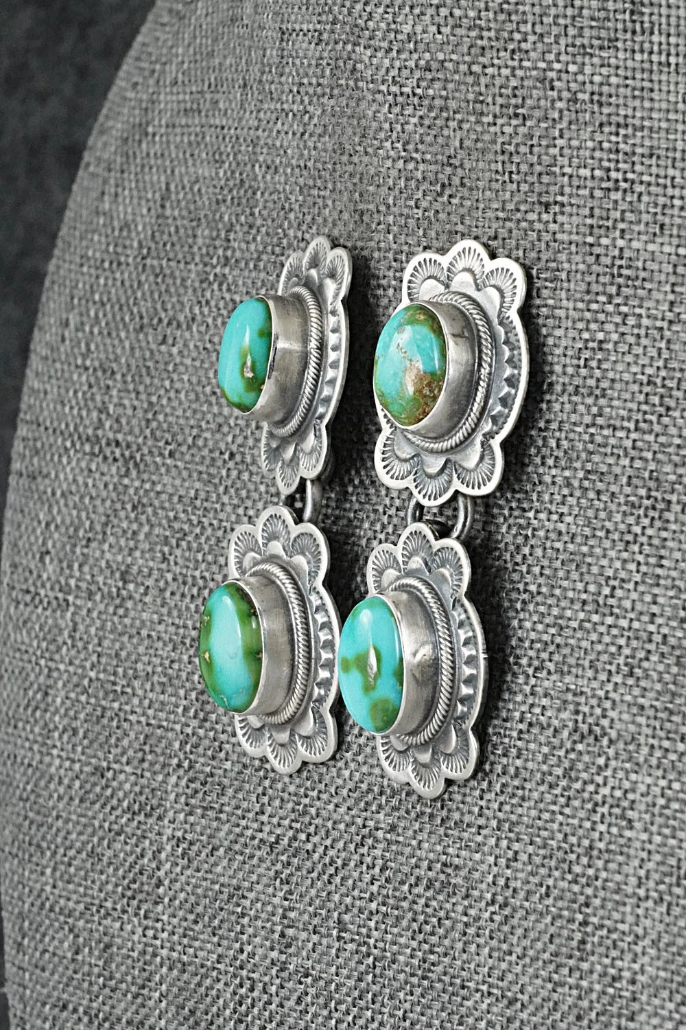 Turquoise & Sterling Silver Squash Blossom Set - Randy Boyd